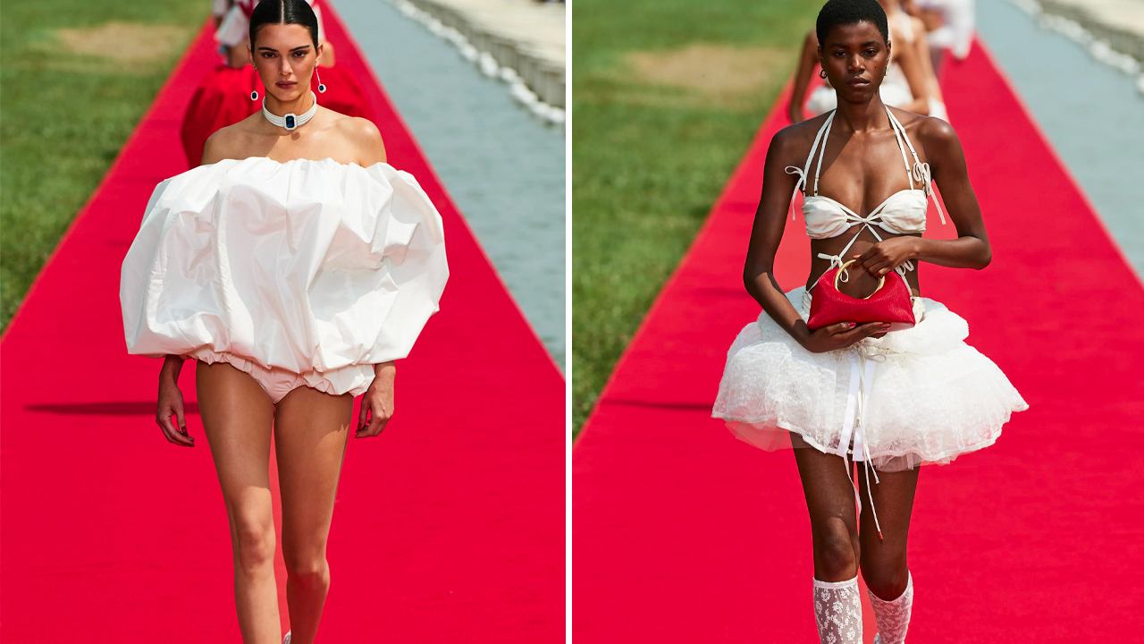 Desfile "Le Chouchou" da Jacquemus. Clique na imagem e confira mais criações da marca! (Fotos: Reprodução/Vogue Runaway)