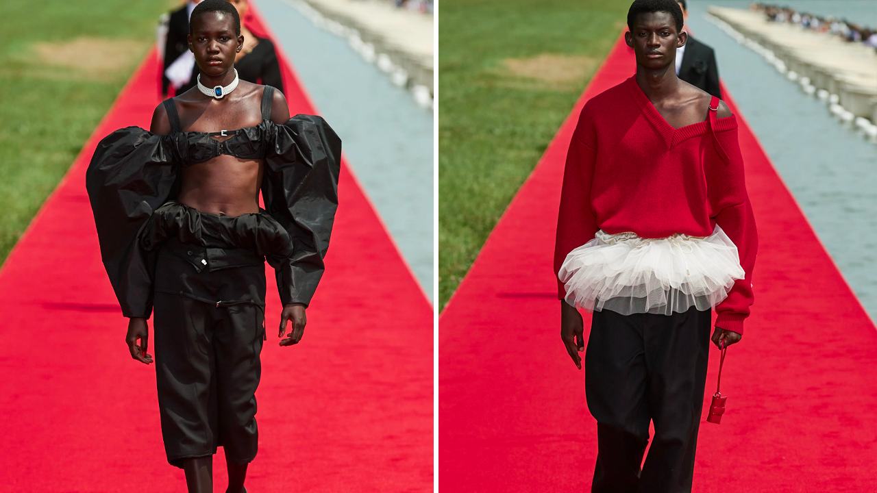 Desfile "Le Chouchou" da Jacquemus. Clique na imagem e confira mais criações da marca! (Fotos: Reprodução/Vogue Runaway)