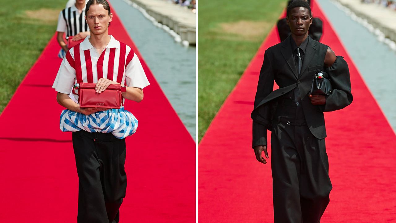 Desfile "Le Chouchou" da Jacquemus. Clique na imagem e confira mais criações da marca! (Fotos: Reprodução/Vogue Runaway)