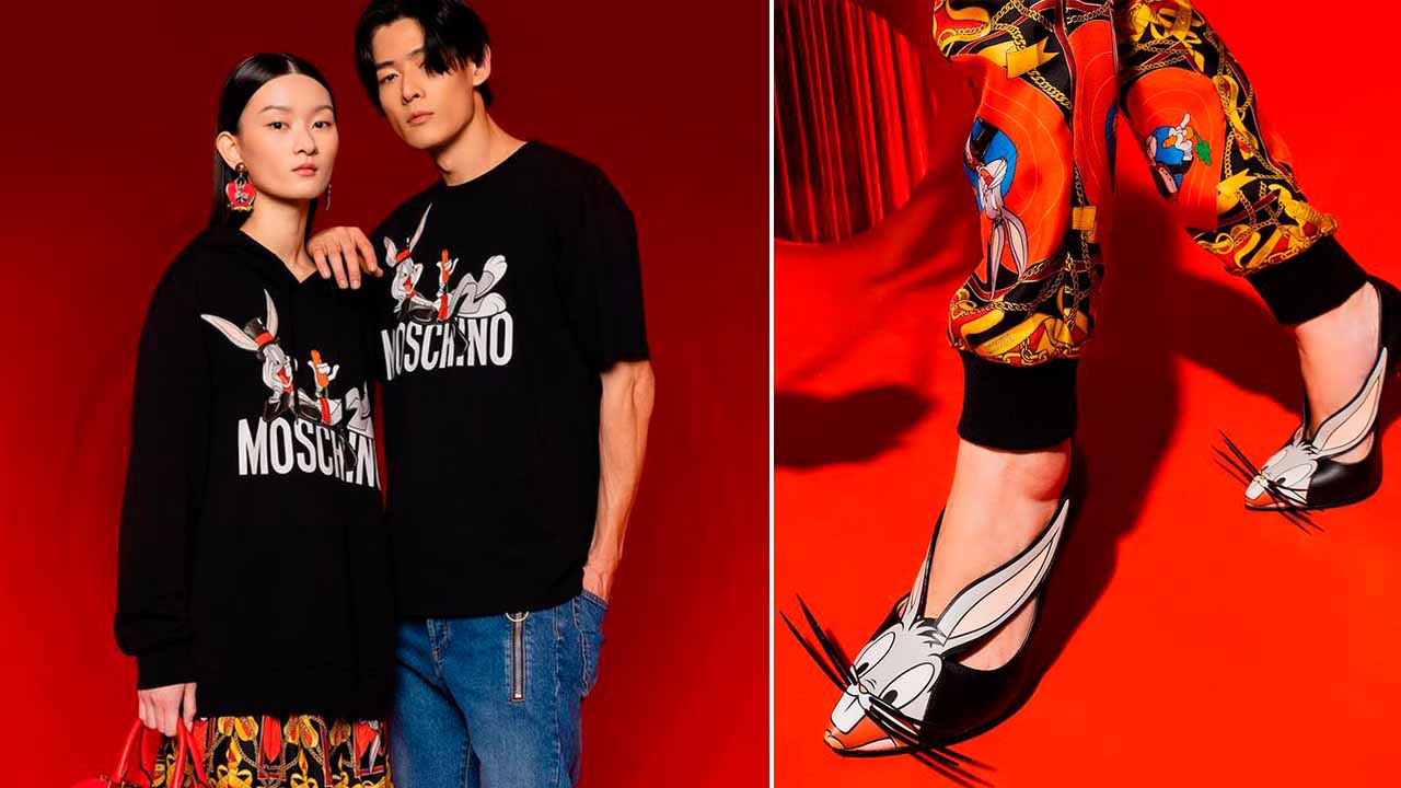 Fotos de coleções da Moschino.