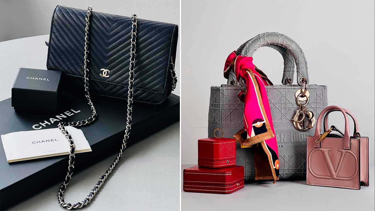 Fotos de produtos de luxo com garantia de autenticidade do Etiqueta Única.
