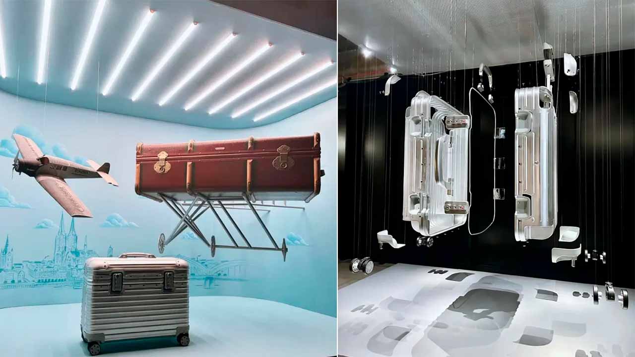 Rimowa em exposição em Toquio.