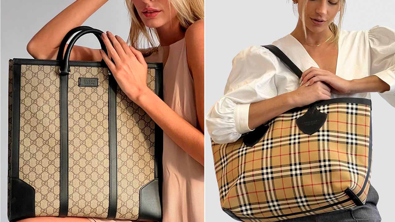Maxi bags Gucci e Burberry.