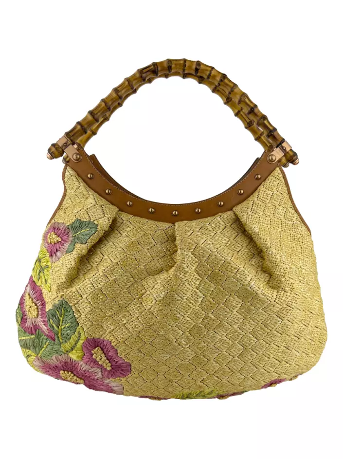 Bolsa de Luxo feita de Ráfia da marca Gucci.