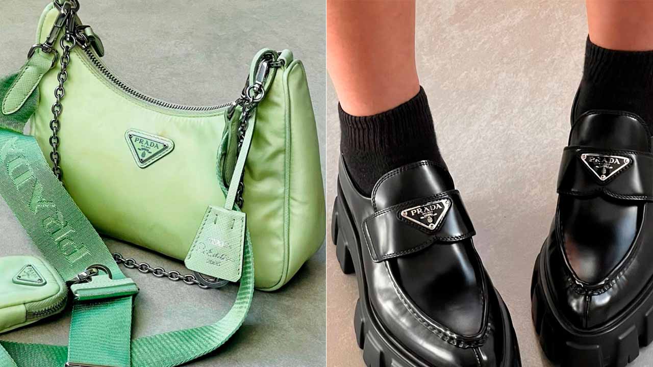 Bolsa e Sapato Prada.