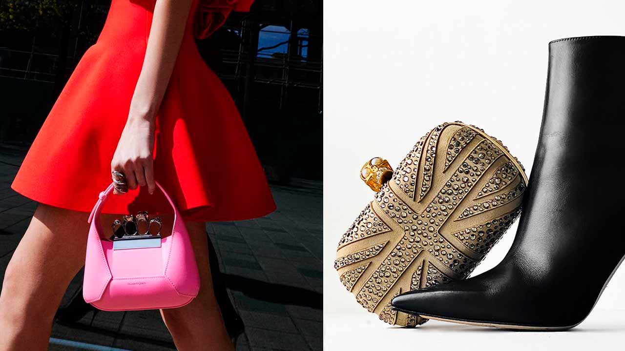 Bolsas Alexander Mcqueen uma das marcas de luxo britânicas mais importantes.