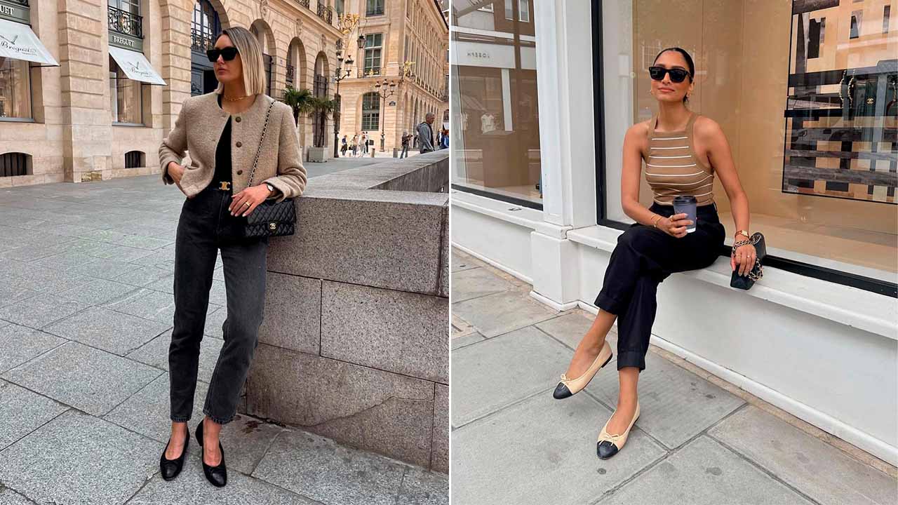 A bolsa de luxo que combina com sapatilhas é a Chanel Double Flap.