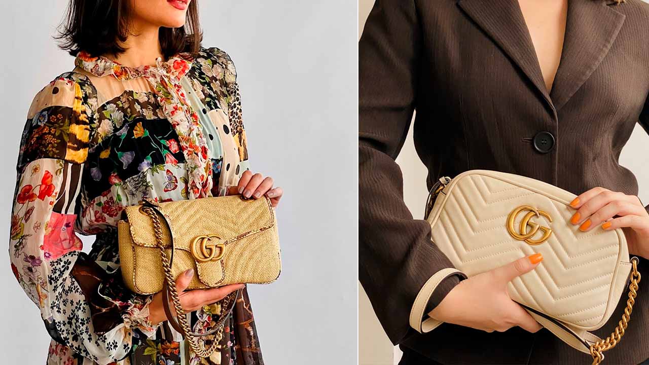 Gucci Marmont clarinhas: um dos modelos de bolsas beges atemporais.