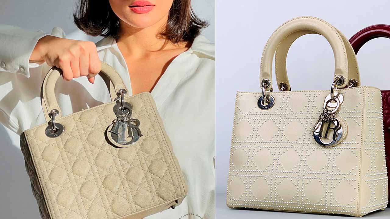A Lady Dior é uma das bolsas beges de luxo mais desejadas do mundo.