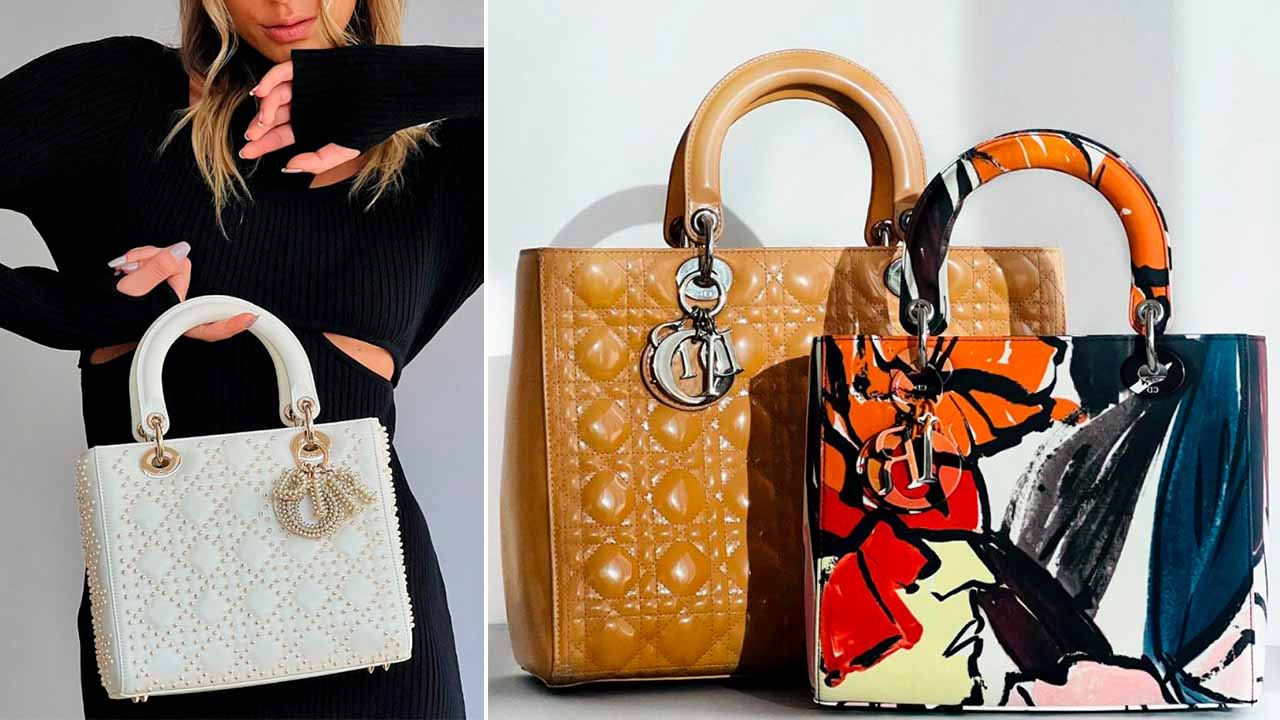 As Bolsas de Luxo Lady Dior estão entre as mais desejadas das vitrines do ponto físico do etiqueta única.