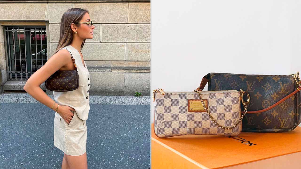 A Pochette é a blsa pequena da Louis Vuitton mais famosa.