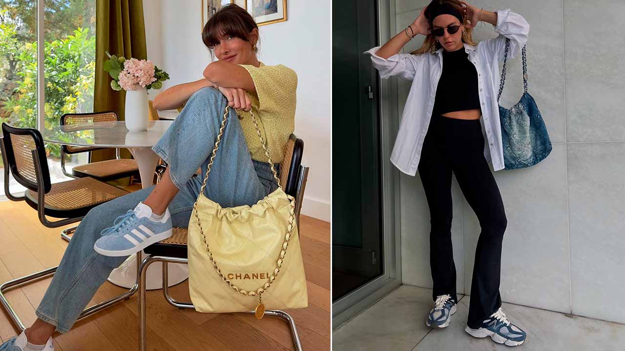 A chanel 22 combina super bem com sneakers e tênis.