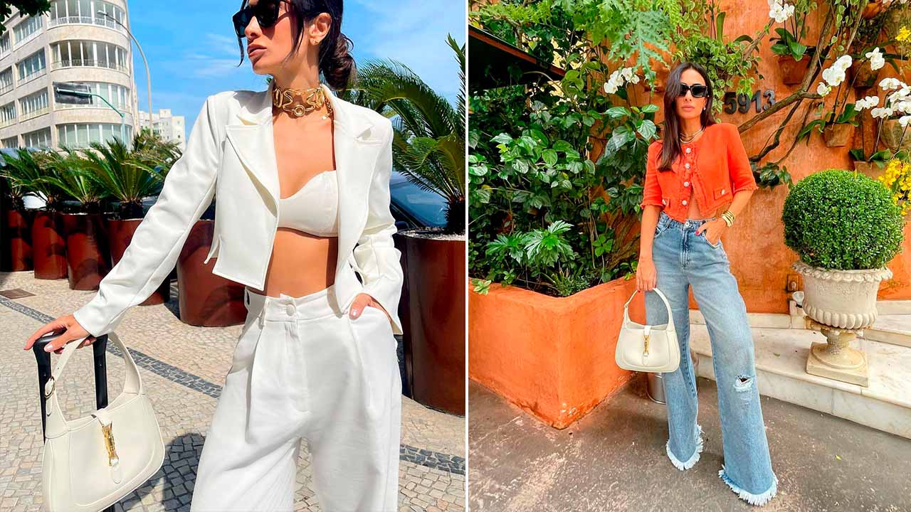 A Jackie Gucci em branco combina com diversos tipos de looks.