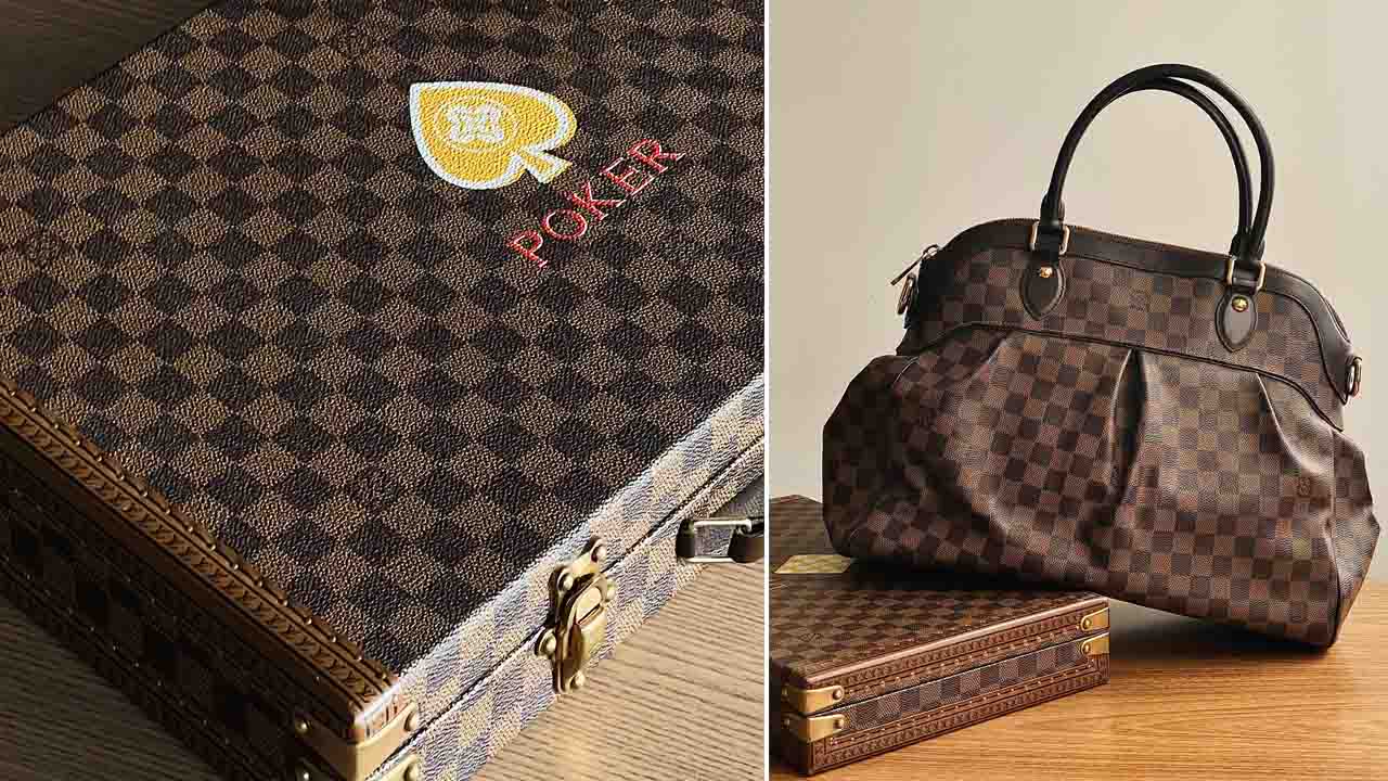 Maleta de Poker Louis Vuitton e Bolsa Louis Vuitton.
