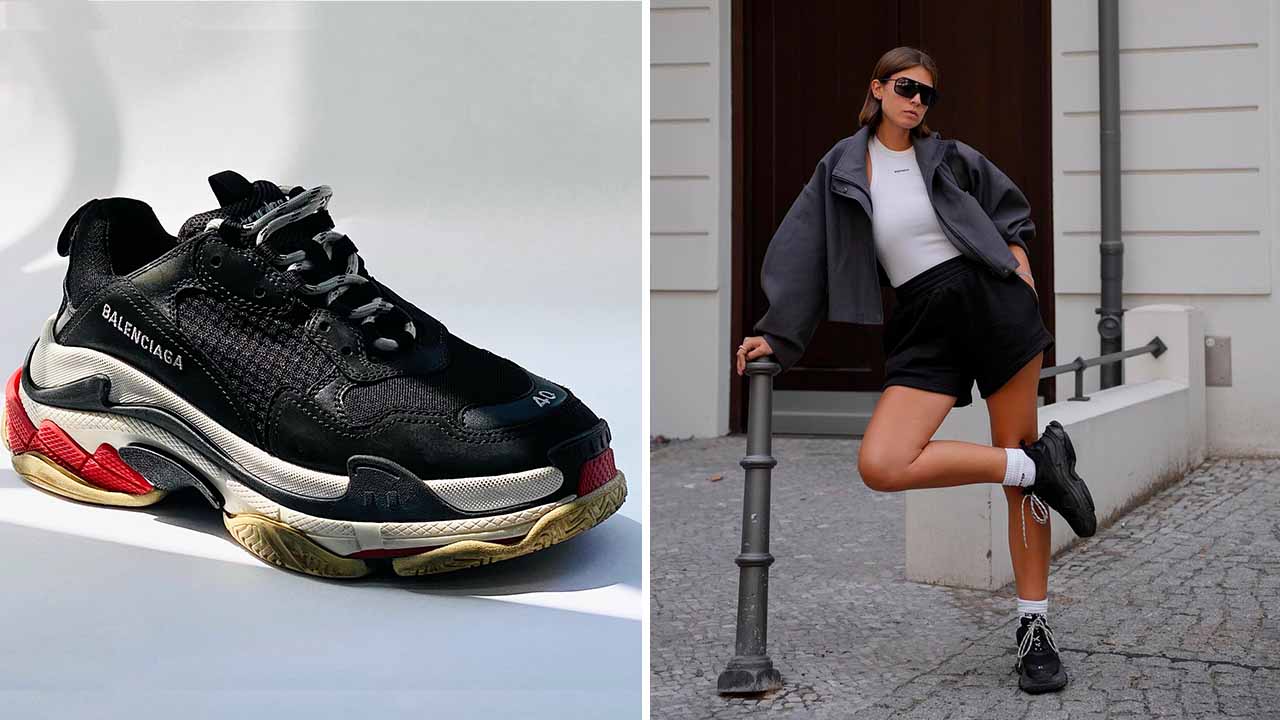 Tênis Balenciaga Triple S um dos sapatos de luxo mais queridos do mundo.