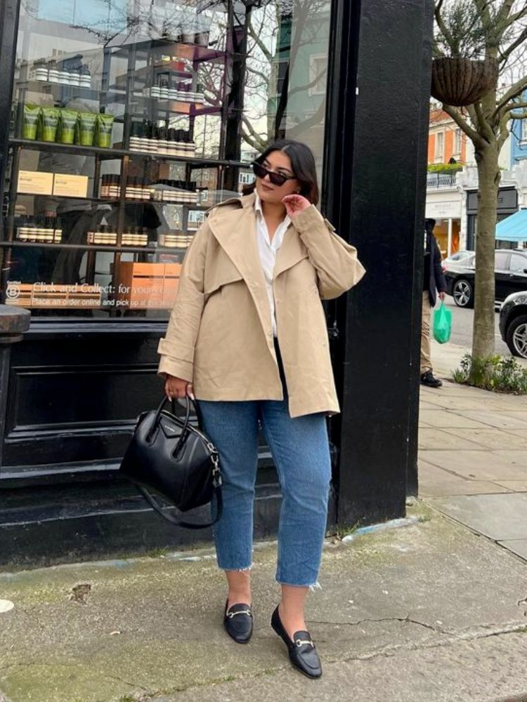 cropped trench coat