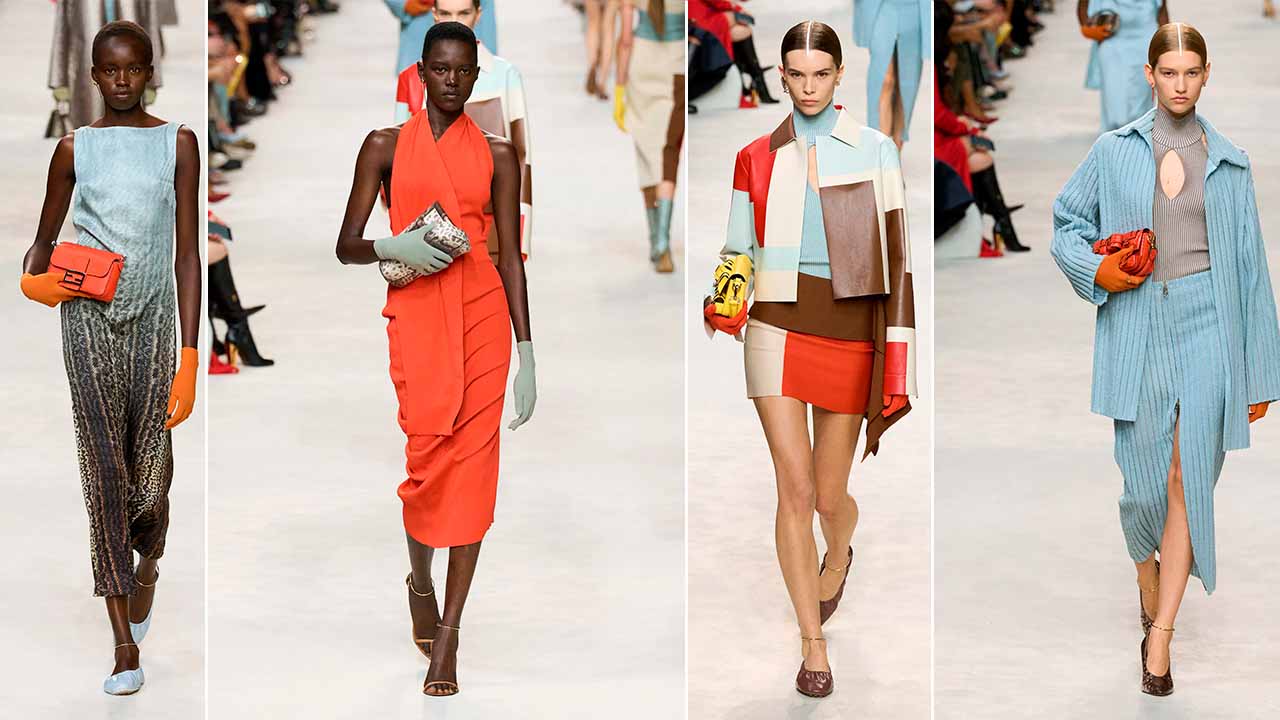 Desfile da Fendi na Semana de Moda de Mião.