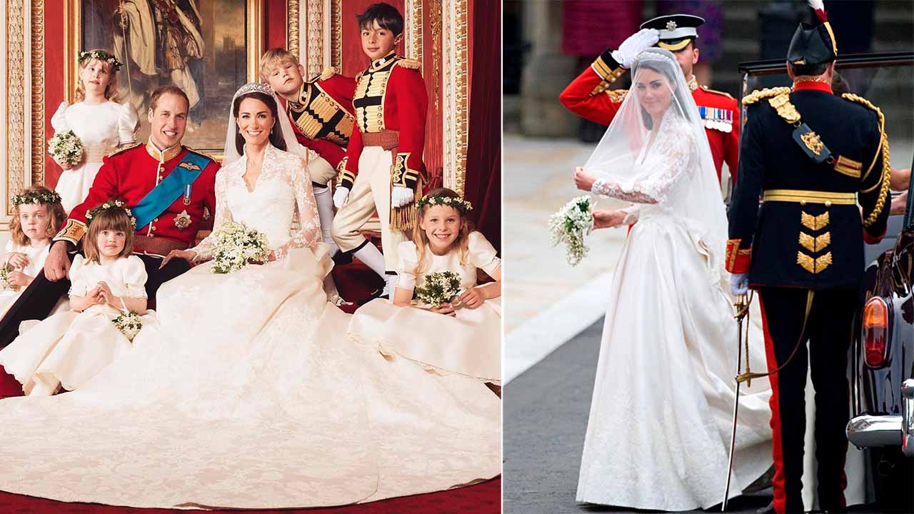 Vestido de noiva de Kate middleton assinado por Sarah Burton que deixa a Alexander Mcqueen.