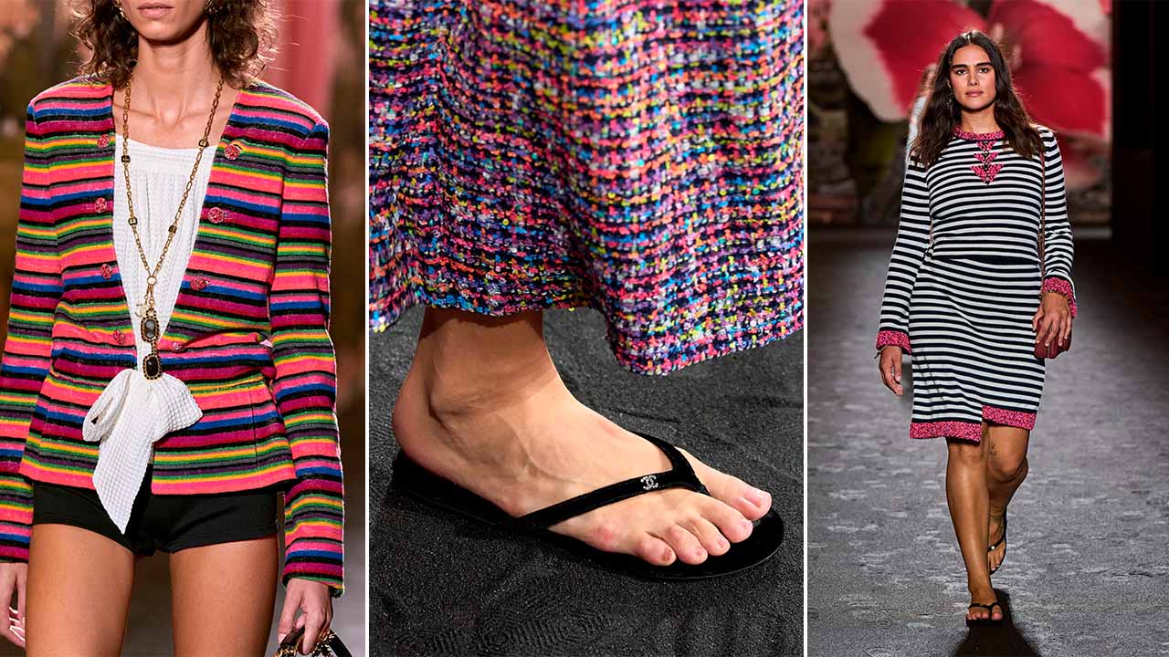 Chanel leva chinelos de dedo para a passarela da PFW 23!