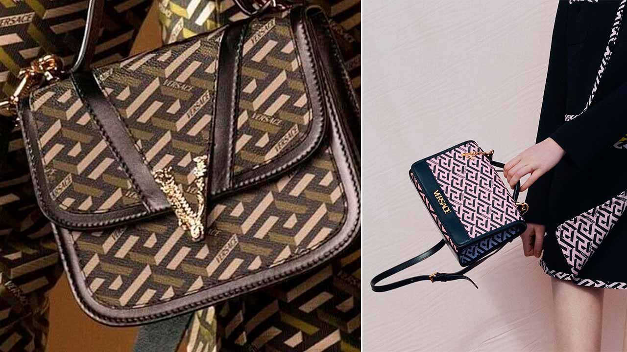 Bolsas de Luxo Versace com os monogramas la greca.