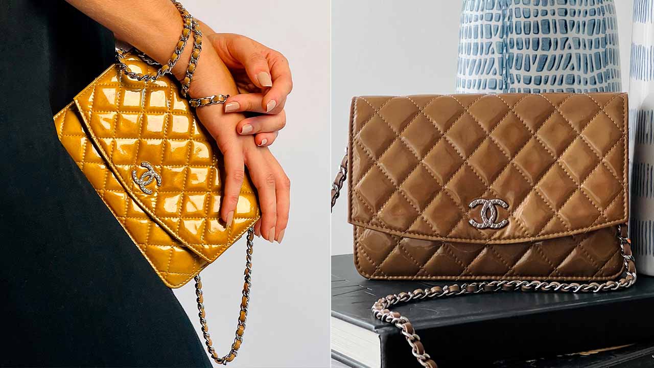 Bolsas de verniz Chanel Woc.