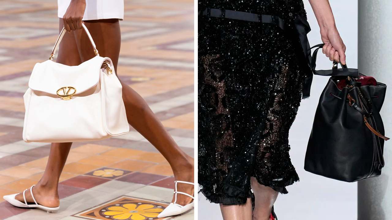 Bolsas grandes na Semana de Moda de Paris. (Fotos: Reprodução/Vogue Runaway)