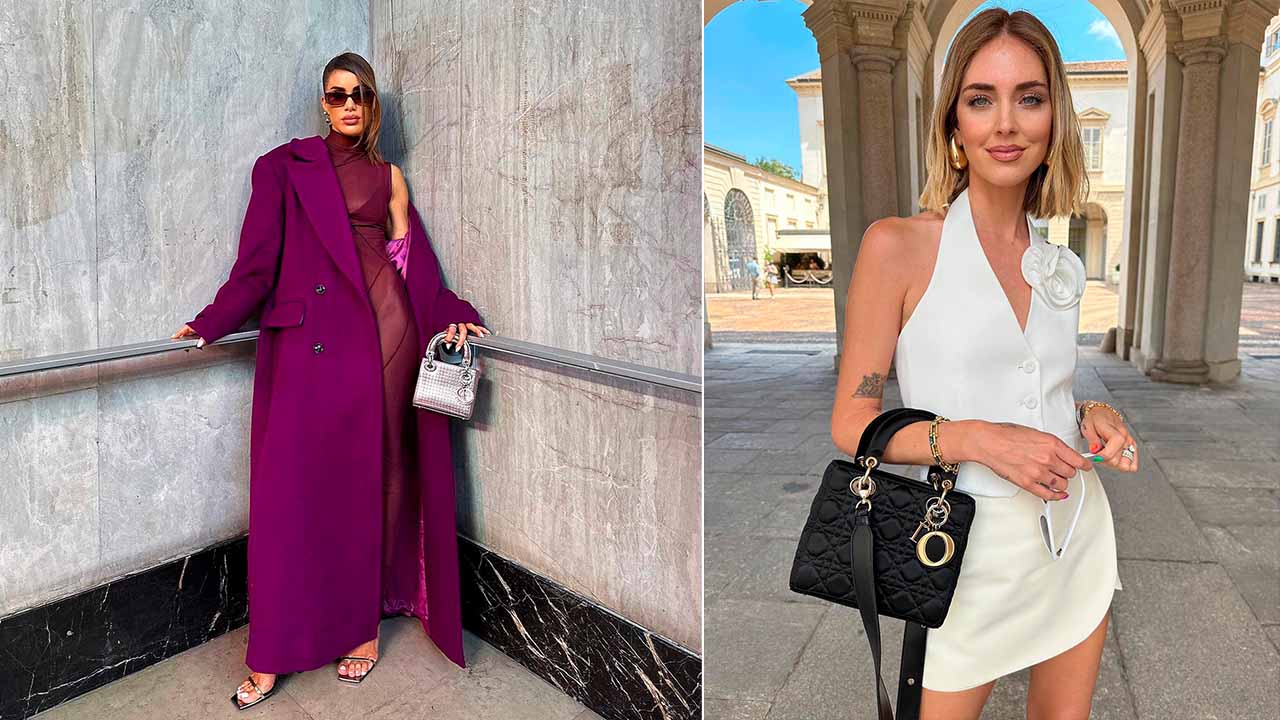 Duas mulheres carregando bolsa lady Dior.