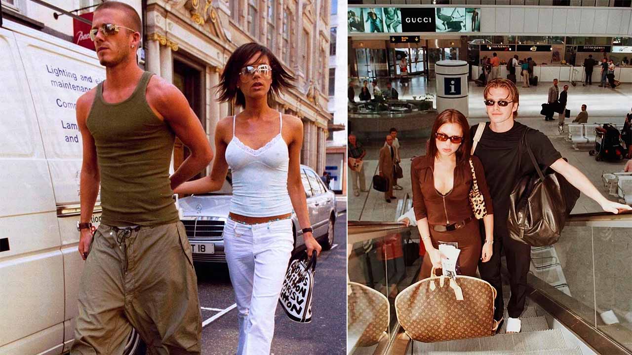 Imagens da série Beckham da Netflix que mostra o casal David e Victoria Beckham.
