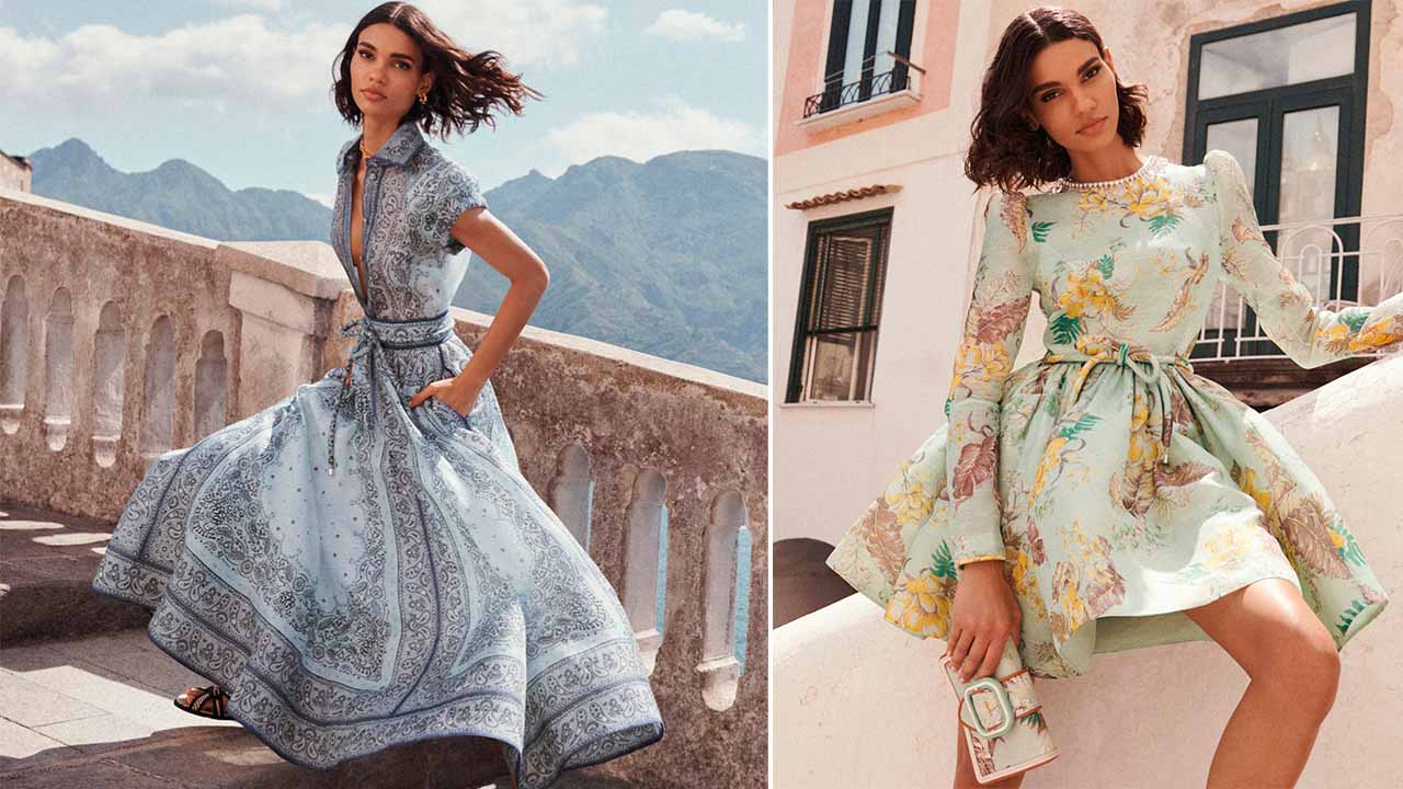 Imagem de dois Vestidos da Marca Australiana Zimmermann que as brasileiras amam.