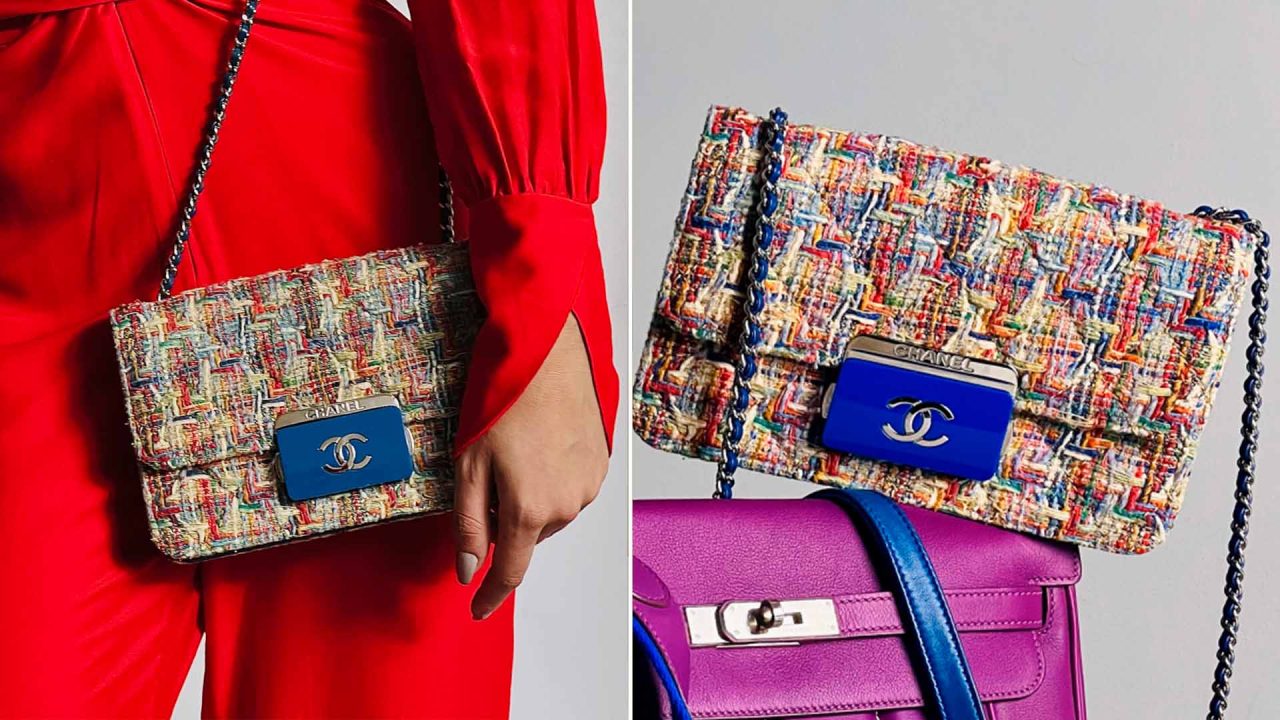 Bolsa tweed Chanel.