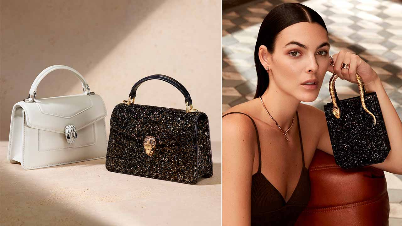 Bolsas Bulgari com a icônica serpente.