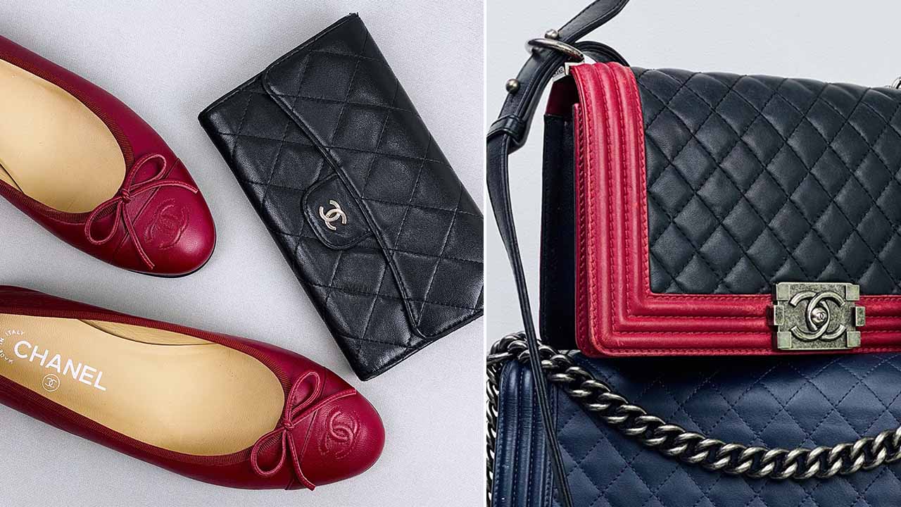 Montagem com produtos da Chanel que estão na Black Week.