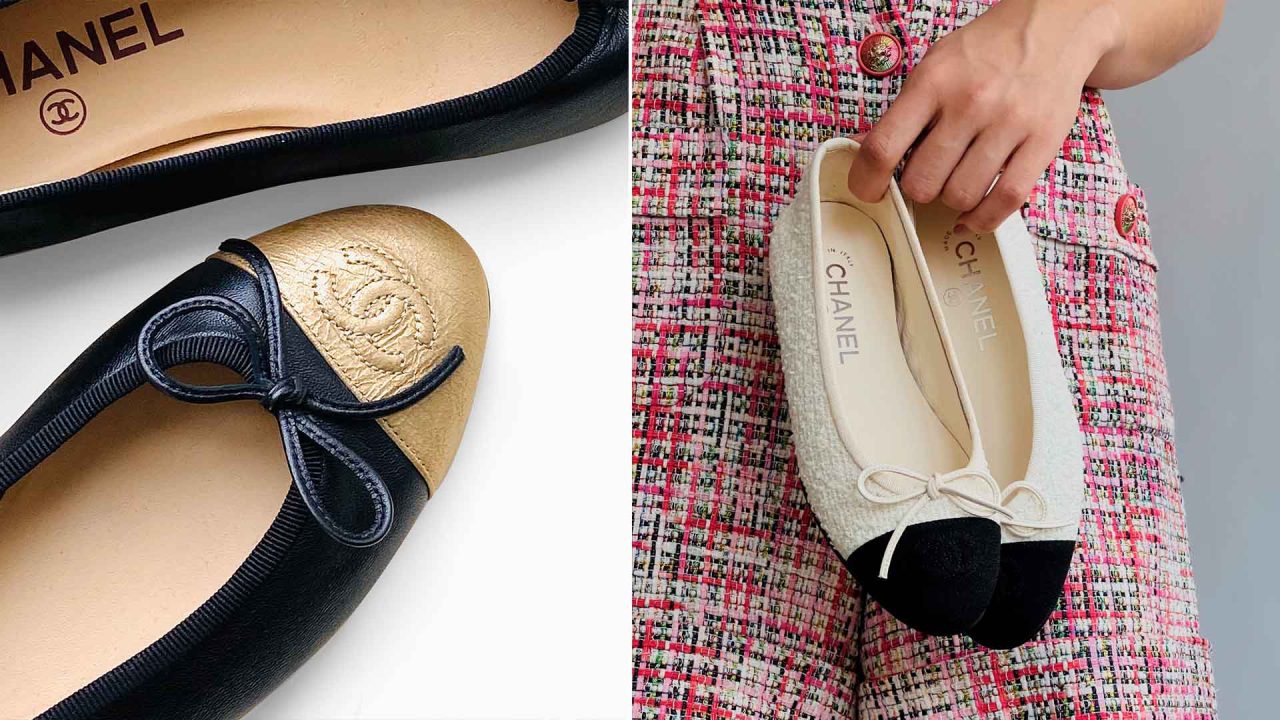 Sapatilhas da Chanel.
