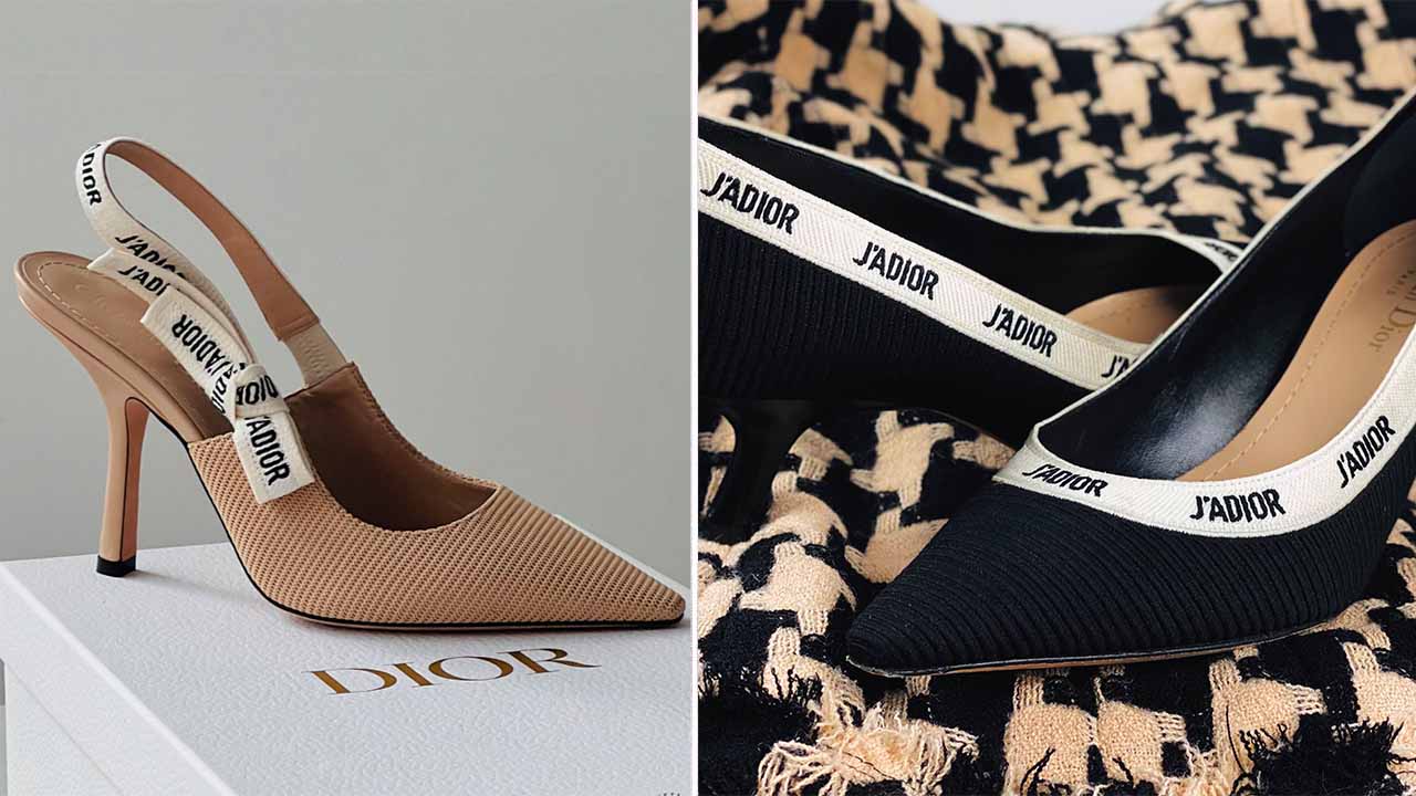 Montagem com sapatos Dior J'adior: ideias de presentes de natal e amigo secreto.
