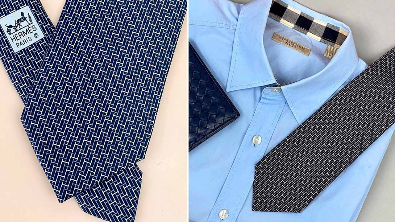 Montagem de fotos de gravatas para presente de natal para homens.