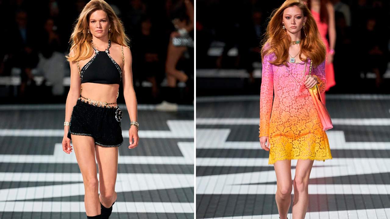Desfile Chanel Cruise 2024. Clique na imagem e confira criações da marca! (Fotos: Reprodução/Vogue Runaway)