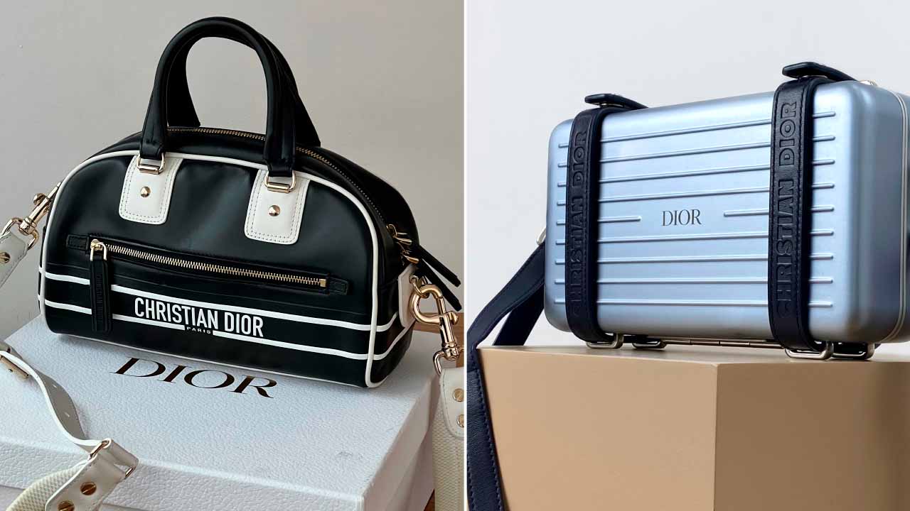 Montagem de fotos de Bolsas Dior.
