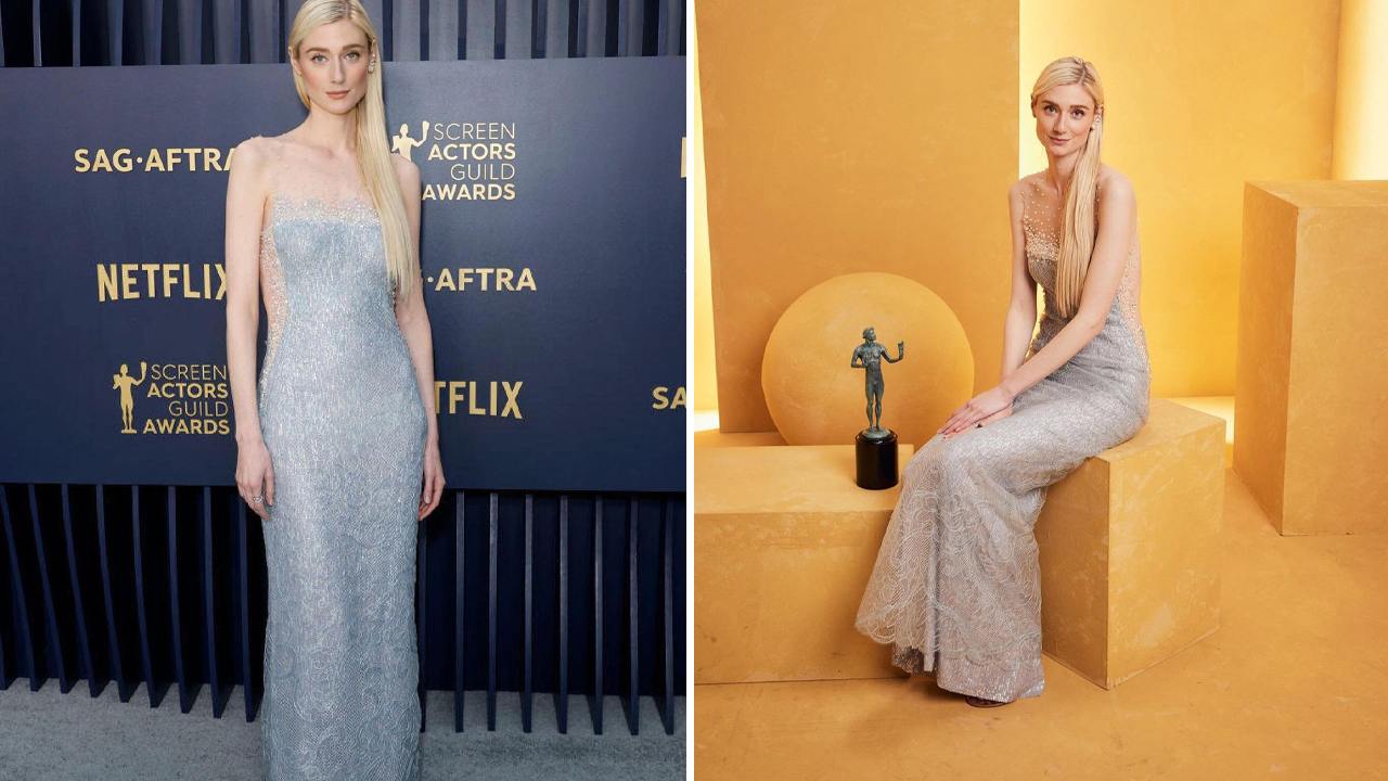 Foto 1: Reprodução/Instagram @redcarpetspace; Foto 2: Reprodução/Instagram @elizabethdebickibr.