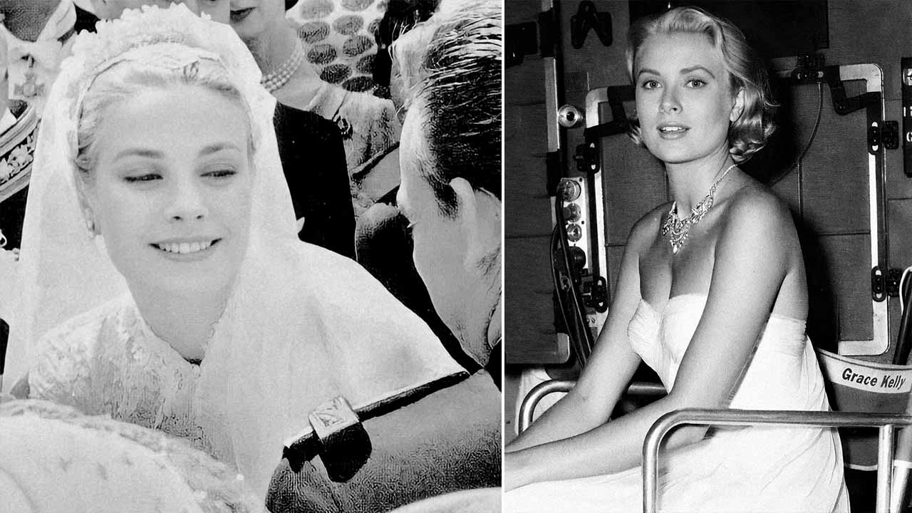 Montagem com fotos de Grace Kelly.