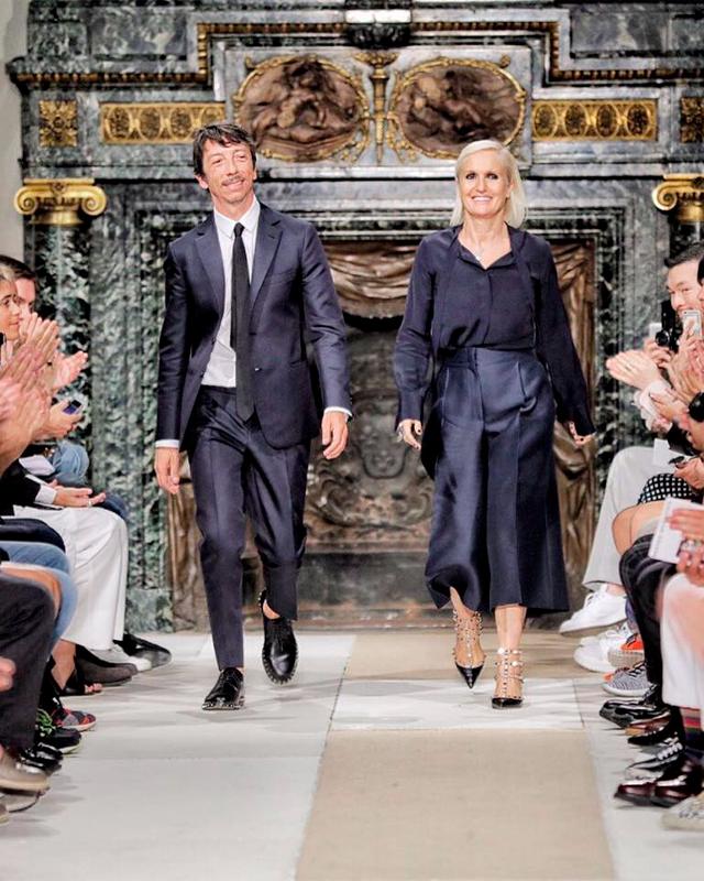 Pierpaolo Piccioli e Maria Grazia Chiuri. (Foto: Reprodução/Instagram @maisonvalentino)