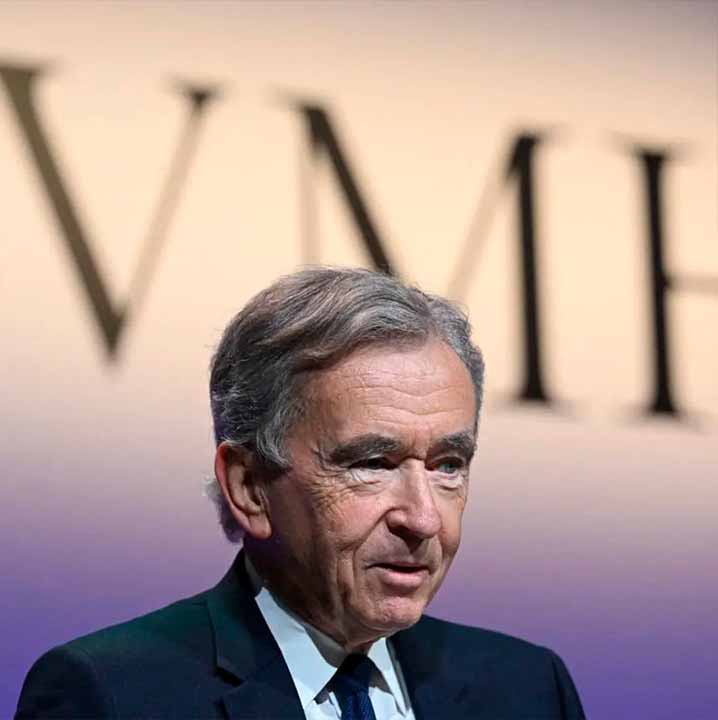 Foto de Bernard Arnault o atual dono da Louis Vuitton.