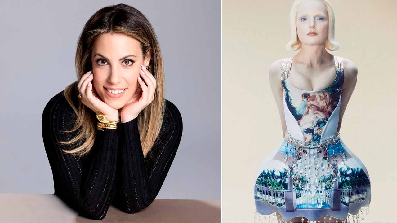 Montagem com fotos de Mary Katrantzou a nova diretora criativa da Bulgari.