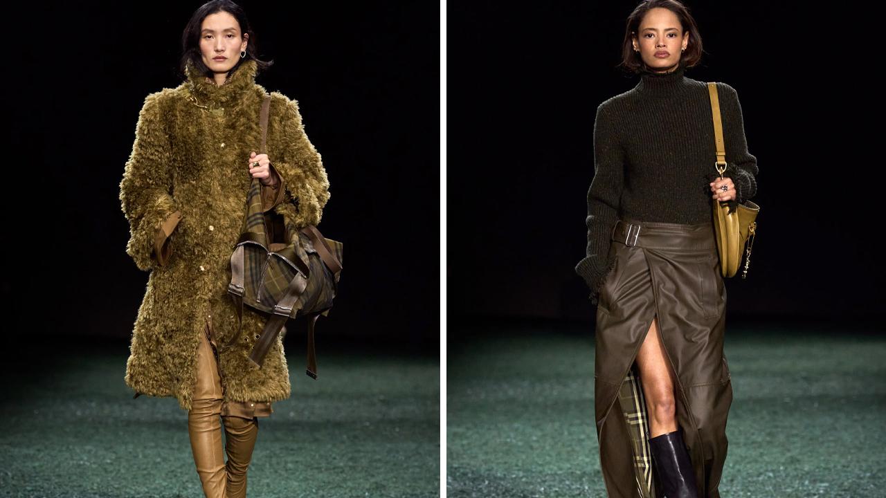 Desfile Burberry Fall 2024. Clique na imagem e confira criações da marca! (Foto: Reprodução/Vogue Runaway)