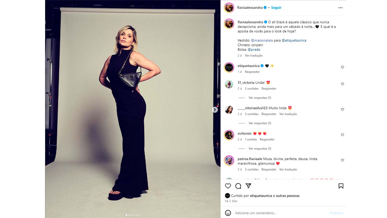 Flávia Alessandra usa Vestido Maison Alaia