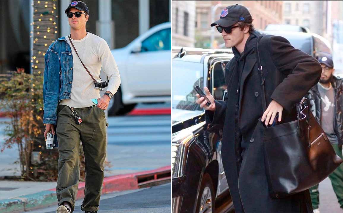 Montagem de fotos do estilo do ator Jacob Elordi o novo rosto da Bottega Veneta.