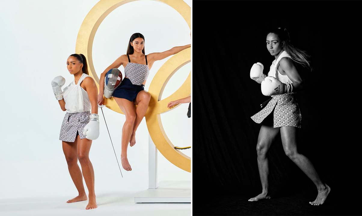 Montagem de duas fotos das novas embaixadoras da Dior.