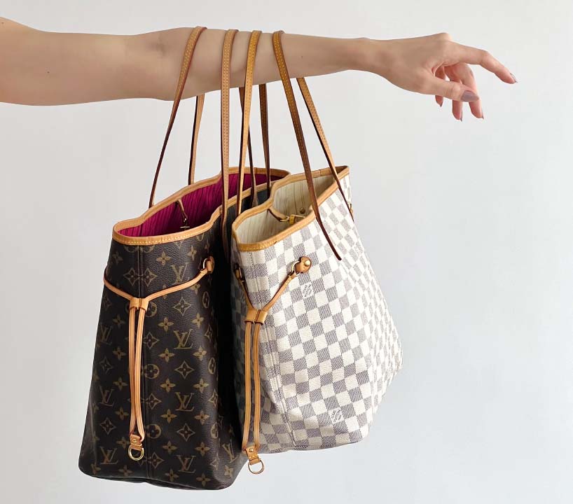 Foto de bolsa LV Neverfull para o post sobre por que a marca se chama Louis Vuitton.
