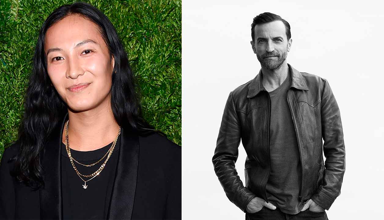 Montagem de fotos de estilistas da Balenciaga.