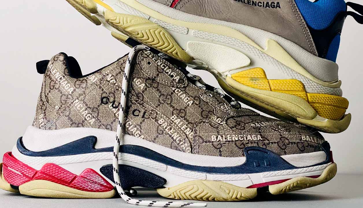 Foto do tênis Triple S, uma das criações de quem está à frente da Balenciaga, o estilista Demna.