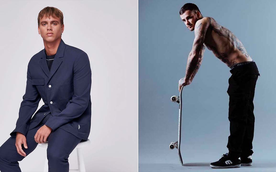 Montagem de fotos de embaixadores da Dior.